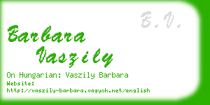 barbara vaszily business card